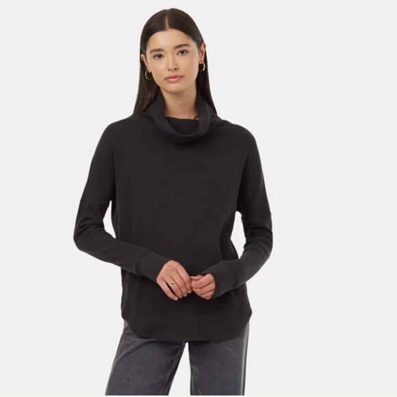 NWT TENTREE Black Waffle Knit Turtleneck M - Picture 1 of 8